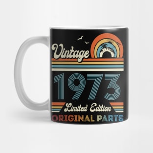 Vintage 1973 51st Birthday Gift For Men Women From Son Daughter Mug